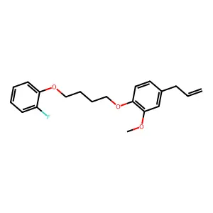 1-[4-(2-Fluorophenoxy)butoxy]-2-methoxy-4-prop-2-enylbenzene structure