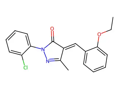 2-(2-Chlorophenyl)-4-[(2-ethoxyphenyl)methylidene]-5-methylpyrazol-3-one structure