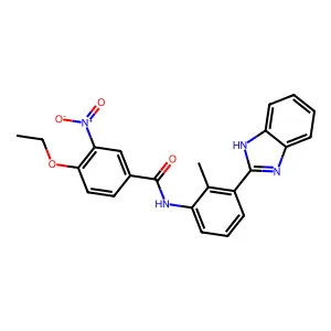 N-[3-(1H-benzimidazol-2-yl)-2-methylphenyl]-4-ethoxy-3-nitrobenzamide structure