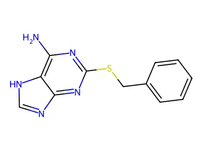 2-(Benzylthio)-9H-purin-6-amine structure