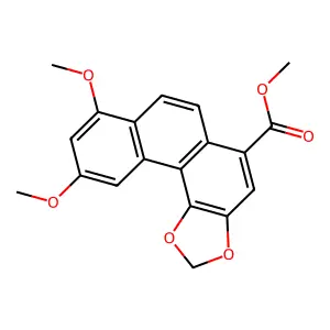 Naphtho(2,1-g)(1,3)benzodioxole-5-carboxylic acid, 8,10-dimethoxy-, methyl ester structure