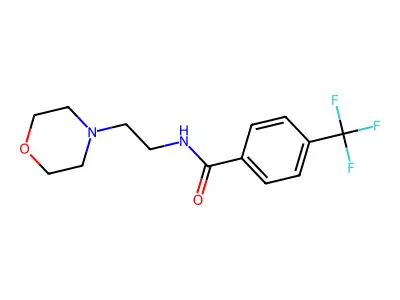 Benzamide, N-(2-(4-morpholinyl)ethyl)-4-(trifluoromethyl)- structure