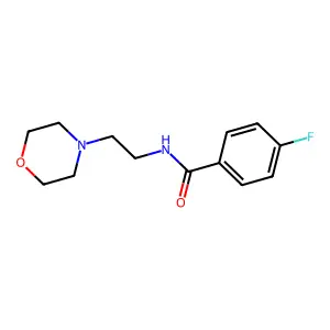 Benzamide, 4-fluoro-N-(2-(4-morpholinyl)ethyl)- structure
