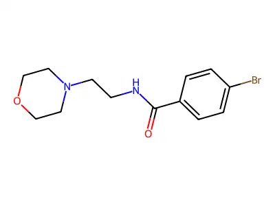 Benzamide, 4-bromo-N-(2-(4-morpholinyl)ethyl)- structure
