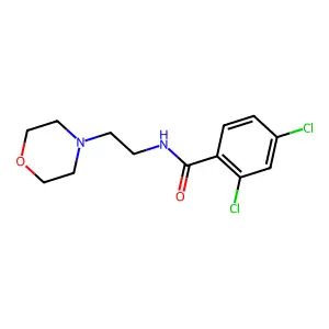 Benzamide, 2,4-dichloro-N-(2-(4-morpholinyl)ethyl)- structure