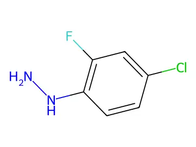 (4-Chloro-2-fluorophenyl)hydrazine structure