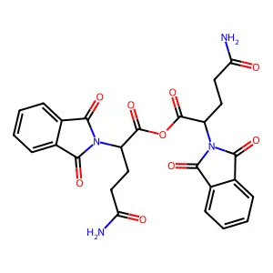N-α-邻苯二甲酰谷氨酰胺酸酐 structure