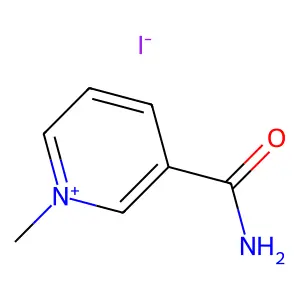 Pyridinium, 3-(aminocarbonyl)-1-methyl-, iodide (1:1) structure