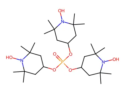 Tris(1-hydroxy-2,2,6,6-tetramethylpiperidin-4-yl) phosphate structure