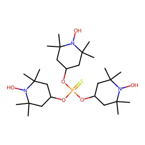 tris[(1-hydroxy-2,2,6,6-tetramethylpiperidin-4-yl)oxy]-sulfa structure