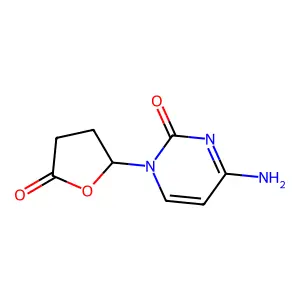 4-Amino-1-(tetrahydro-5-oxo-2-furanyl)-2(1H)-pyrimidinone structure