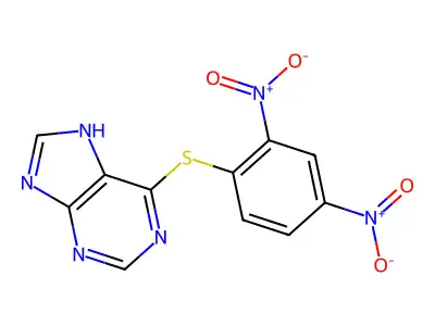 Purine, 6-((2,4-dinitrophenyl)thio)- structure