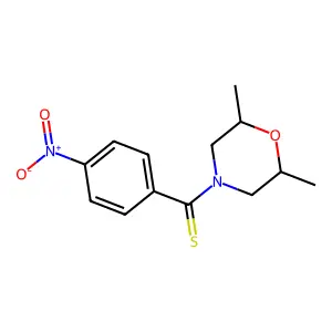 [(2S,6S)-2,6-dimethylmorpholin-4-yl]-(4-nitrophenyl)methanethione structure