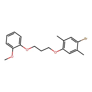 1-Bromo-4-[3-(2-methoxyphenoxy)propoxy]-2,5-dimethylbenzene structure