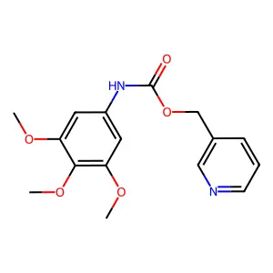 pyridin-3-ylmethyl N-(3,4,5-trimethoxyphenyl)carbamate structure
