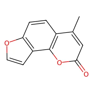 4-Methyl-2H-furo(2,3-h)-1-benzopyran-2-one structure