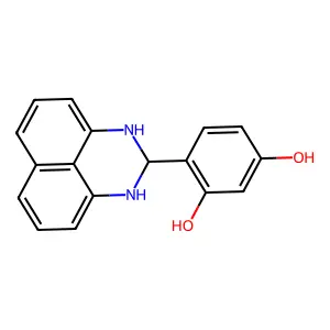 4-(2,3-dihydro-1H-perimidin-2-yl)benzene-1,3-diol structure