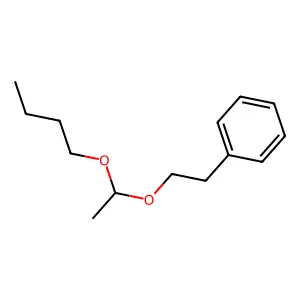 Acetaldehyde butyl phenethyl acetal structure
