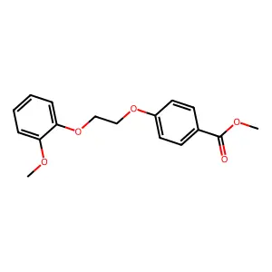 Methyl 4-[2-(2-methoxyphenoxy)ethoxy]benzoate structure