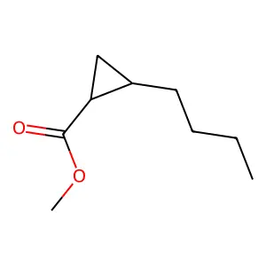 Methyl 2-butylcyclopropane-1-carboxylate structure