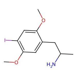 2,5-二甲氧基-4-碘代苯丙胺 structure