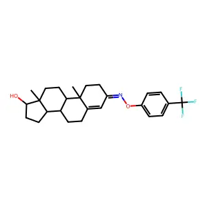 17-beta-Hydroxyandrost-4-en-3-one O-(alpha,alpha,alpha-trifluoro-p-tolyl)oxime structure