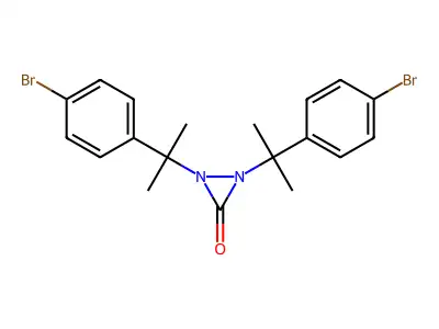 Diaziridinone, bis[1-(4-bromophenyl)-1-methylethyl]- structure