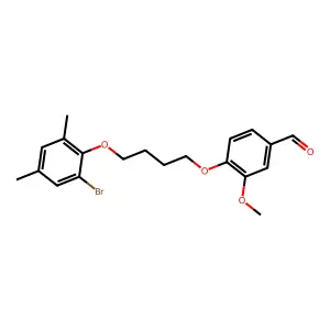 4-[4-(2-Bromo-4,6-dimethylphenoxy)butoxy]-3-methoxybenzaldehyde structure