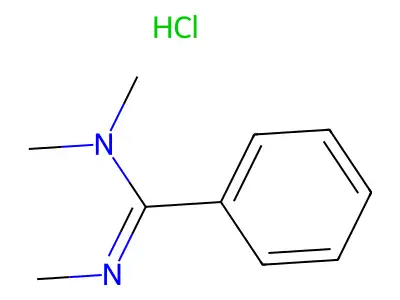 N,N,N'-Trimethylbenzenecarboximidamide monohydrochloride structure