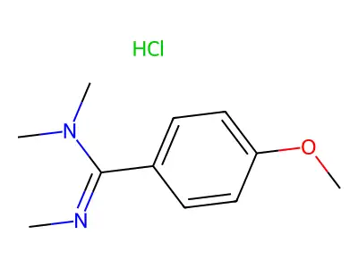 4-Methoxy-N,N,N'-trimethylbenzenecarboximidamide monohydrochloride structure