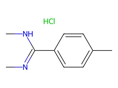 Benzenecarboximidamide, N,N',4-trimethyl-, monohydrochloride structure