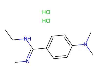 Benzenecarboximidamide, 4-(dimethylamino)-N-ethyl-N'-methyl-, dihydrochloride structure