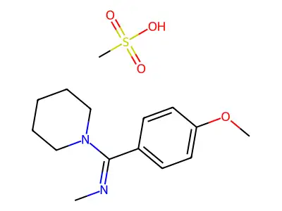 Benzenecarboximidamide, N-(4-hydroxyphenyl)-, monohydriodide structure