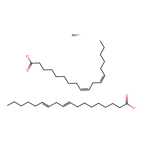 9,12-Octadecadienoic acid (9Z,12Z)-, manganese(2+) salt structure