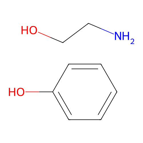 Phenol, compd. with 2-aminoethanol (1:1) structure