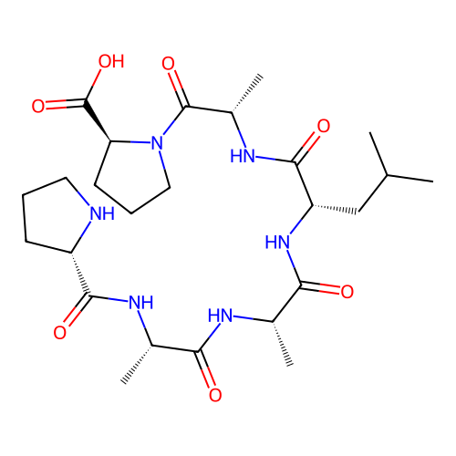 L-Proline, L-prolyl-L-alanyl-L-alanyl-L-leucyl-L-alanyl- structure