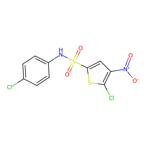 2-Thiophenesulfonamide, 5-chloro-N-(4-chlorophenyl)-4-nitro- structure
