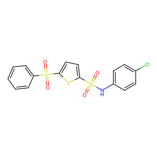 2-Thiophenesulfonamide, N-(4-chlorophenyl)-5-(phenylsulfonyl)- structure