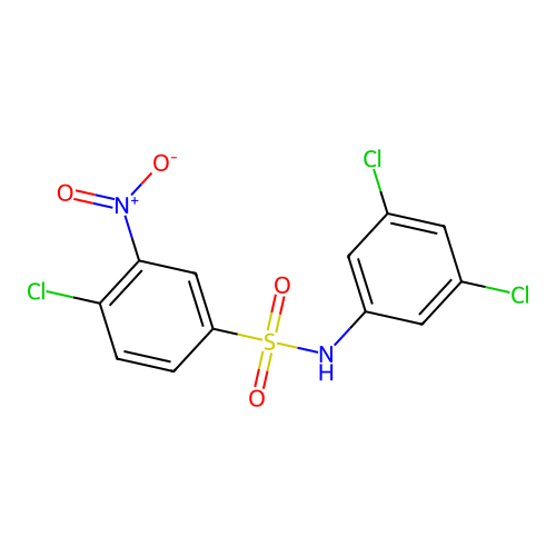 Benzenesulfonamide, 4-chloro-N-(3,5-dichlorophenyl)-3-nitro- structure