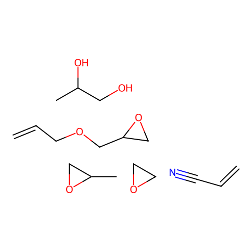 1,2-Propanediol, methyloxirane, oxirane, (2-propenyloxy)methyloxirane, 2-propenenitrile polymer structure