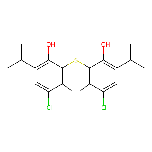2,2'-Thiobis(4-chloro-6-isopropyl-m-cresol) structure