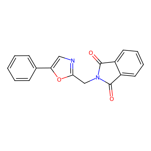 2-[(5-Phenyl-1,3-oxazol-2-yl)methyl]isoindole-1,3-dione structure