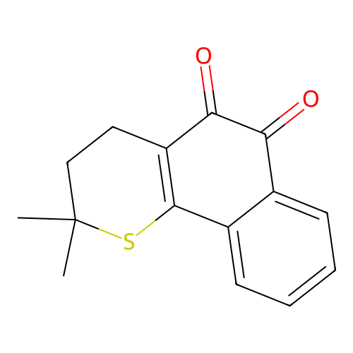 2H-Naphtho[1,2-b]thiopyran-5,6-dione, 3,4-dihydro-2,2-dimethyl- structure