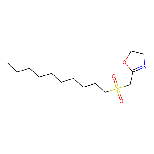 Oxazole, 2-[(decylsulfonyl)methyl]-4,5-dihydro- structure