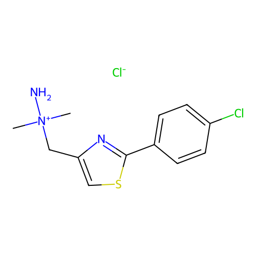 1-([2-(4-Chlorophenyl)-1,3-thiazol-4-YL]methyl)-1,1-dimethylhydraziniumchloride structure