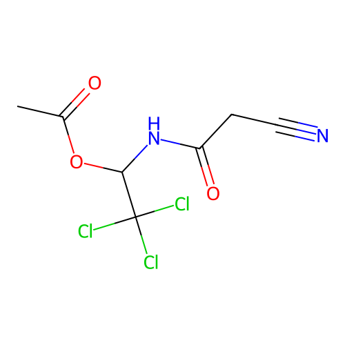 [2,2,2-Trichloro-1-[(2-cyanoacetyl)amino]ethyl] acetate structure