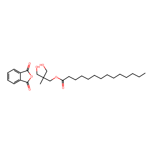 1,3-Isobenzofurandione, polymer with 2-(hydroxymethyl)-2-methyl-1,3-propanediol, tetradecanoate structure