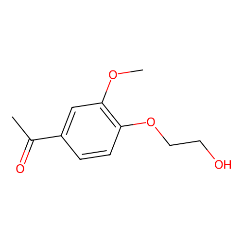 1-[4-(2-Hydroxyethoxy)-3-methoxyphenyl]ethanone structure