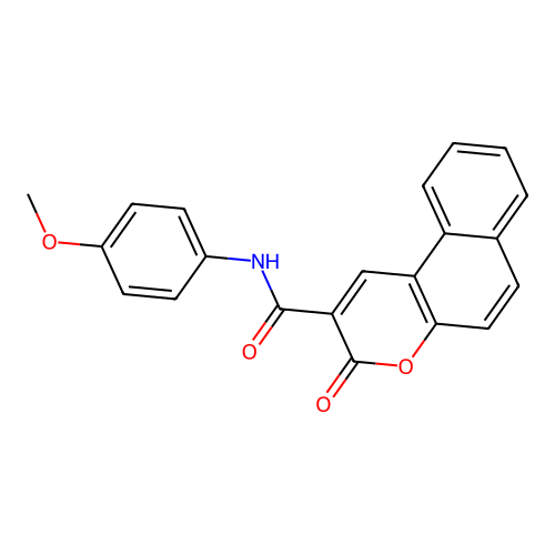 N-(4-methoxyphenyl)-3-oxo-3H-benzo[f]chromene-2-carboxamide structure