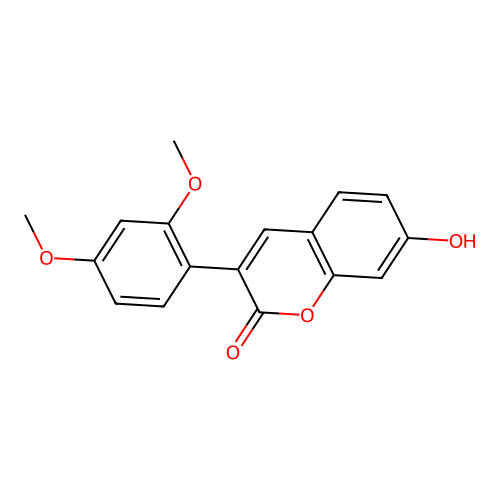 3-(2,4-dimethoxyphenyl)-7-hydroxy-2H-chromen-2-one structure